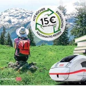 15€ Bahn-eCoupon je Buchspende bei Hugendubel vom 01.07. bis 01.09.2022