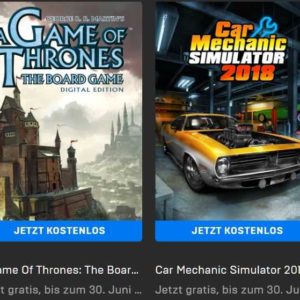 GRATIS *2 Spiele* "Car Mechanic Simulator 2018" + "A Game Of Thrones: The Board Game Digital Edition" im Epic-Games-Store vom 23.06.22 17:00 Uhr bis 30.06.22 16:59 Uhr + weitere Spiele