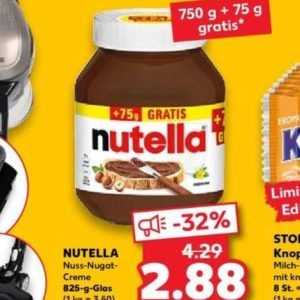 *endet* Kaufland Nutella 825gr.-Glas für nur 2,88€ vom 23.-24.09.2022