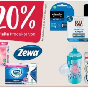 Rossmann Aktionswoche 20 % auf Rasurprodukte von WILKINSON SWORD + BULL DOG + Zewa + NUK