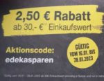 2,50€ Rabatt ab Einkauf von 30€ mit Edeka-App im Bereich von Edeka Hannover-Minden vom 16. bis 28.01.2023 ab 30€ Einkauf