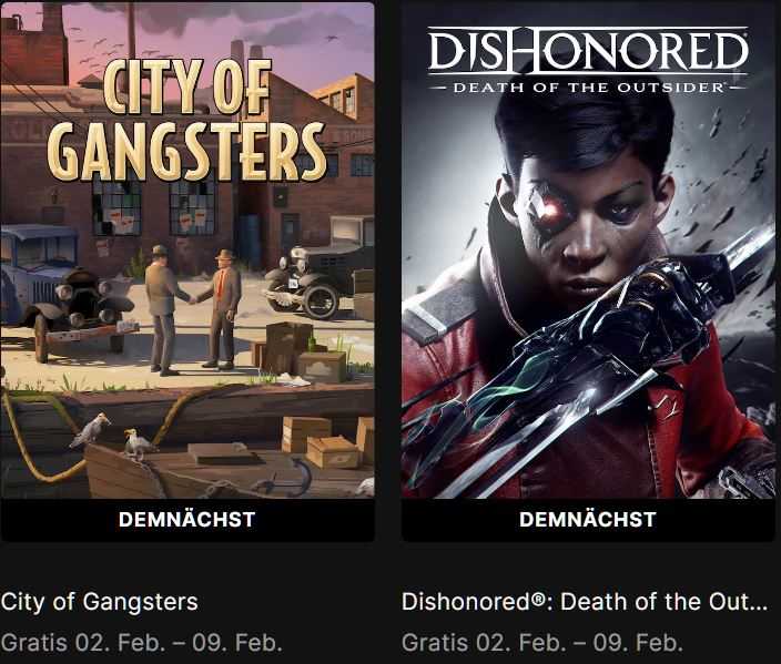 Epic Games Store solta os jogos City of Gangsters e Dishonored: Death of  the Outsider de graça - Drops de Jogos