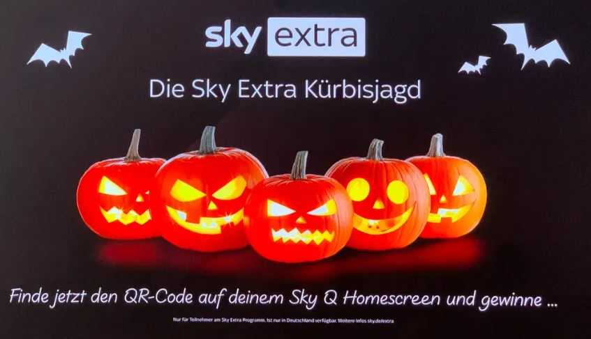 Gratis Leihfilm zu Halloween bei Sky Extra Kürbisjagd mit QR-Code