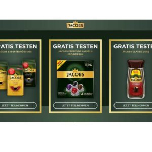 Jacobs Kaffee gratis testen - Geld zurück!
