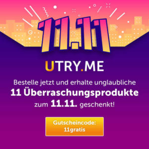 UTry.Me: 11 Artikel gratis zur Bestellung für 24,90€