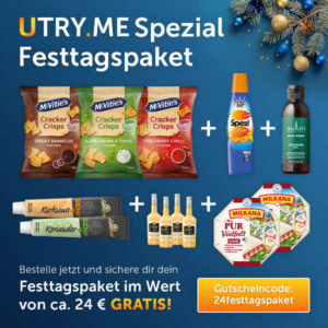 Gratis Festtagspaket bei UTry.Me (Bestellung für 24,90€)