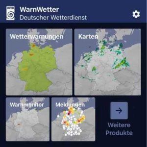 iOS: DWD WarnWetter-App für 0,99€ (statt 1,99€)  Vollversion