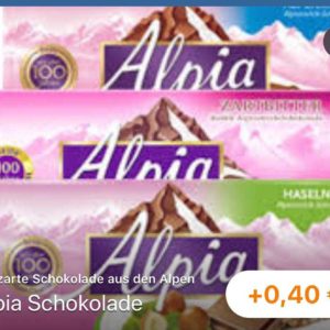 Alpia Schokolade für 0,09€ dank reebate und REWE Angebot