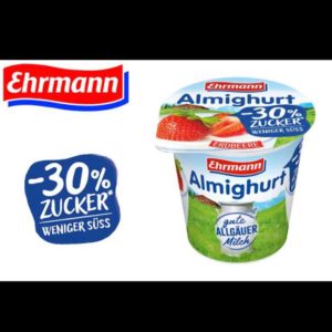 GRATIS Testen - Almighurt -30% Zucker Joghurt über Scondoo App