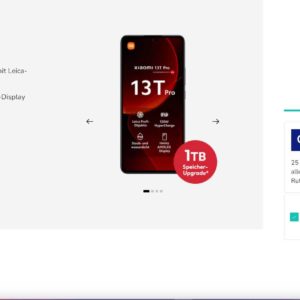 TOP 🤑 Tarif eff. GRATIS !! 📱 Xiaomi 13T Pro (1TB) für 99,95€ + GRATIS: Xiaomi Redmi Pad SE + 25GB LTE O2 Allnet für 29,99€/Monat + 100€ RNM