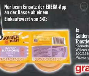 Edeka Südbayern: Golden Toast Toasties an 5 € Einkauf