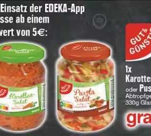 Edeka Südbayern: G&G Karotten- oder Puszta-Salat ab 5 € Einkauf