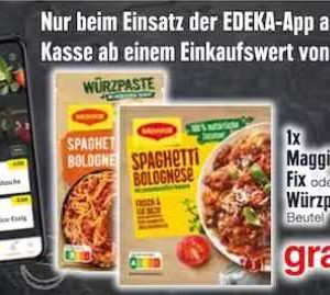 Edeka Südbayern: Maggi Fix o. Würzpaste gratis ab 15 € Einkaufswert
