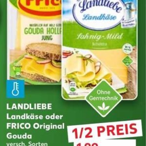 Kaufland…Landliebe Landkäse 150g mit Coupon für nur 50 Cent