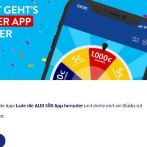 Glücksrad in Aldi App (Süd)