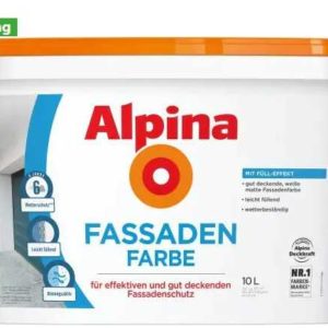 Globus Baumarkt - Alpina Fassadenfarbe 10 L weiß matt für nur 33 € anstatt 54,99