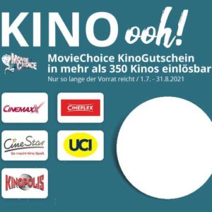MovieChoice-Kino-Gutschein für 350 Kinos im 2er Bundle *inklusive* Logen-, Überlängen- und Wochenend-Zuschlägen für 16€ statt 20€