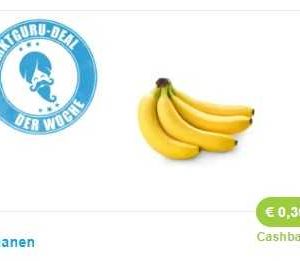 Marktguru "Deal der Woche": € 0,30 Cashback auf Bananen