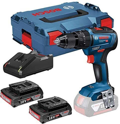 Check24-App] Bosch Professional 18V-Akku-Schlagbohrschrauber GSB 18V-55 (55  Nm, Brushless, 2x 2Ah-Akku, Ladegerät, L-Boxx)