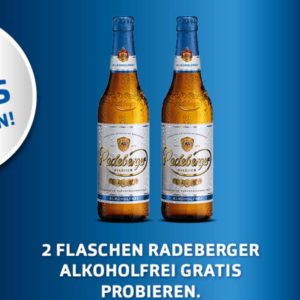 🍺 Gratis testen - 2 Flaschen Radeberger alkoholfrei