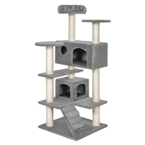 TecTake Luxus Katzen Kratzbaum Micki 131cm für 38,70 € (statt 56,59 €)