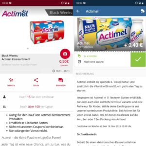 [Rewe] Danone Actimel 8x100g für 1,09€ mit Angebot, Reebate & Scondoo