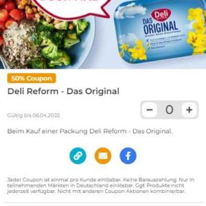 50% auf Deli Reform das Original, bei Couponplatz