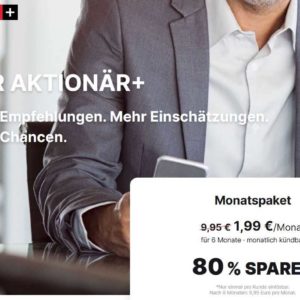 DER AKTIONÄR+ lesen für 1,99 Euro