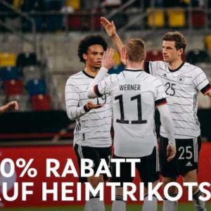 DFB Fanshop: 40% Rabatt auf Heimtrikots & 20% auf Auswärtstrikots der Deutschen Nationalmannschaft