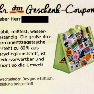 Kostenlose Tasche von dm