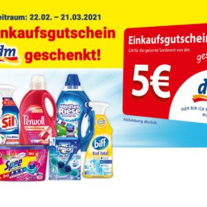 GRATIS: 5€ dm Gutschein beim Kauf von 4 teilnehmenden Henkel Produkten