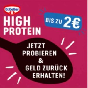 Gratis: Dr. Oetker High Protein Produkt kostenlos testen