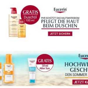 apotal.de: Gratis Zugaben Eucerin &#034;pH5 Duschöl&#034; bzw. &#034;Sensitiv Relief After Sun&#034; beim Kauf eines Produktes dieser Serien