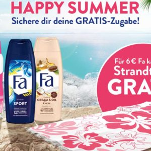 Gratis Strandtuch beim Kauf von Fa im Wert von mindestens 6,00€