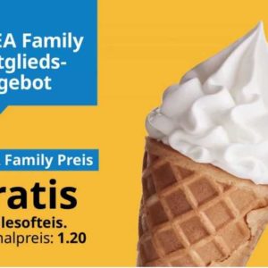 IKEA Kaiserslautern: Gratis Softeis zu jedem Einkauf im August 2023 (IKEA Family)