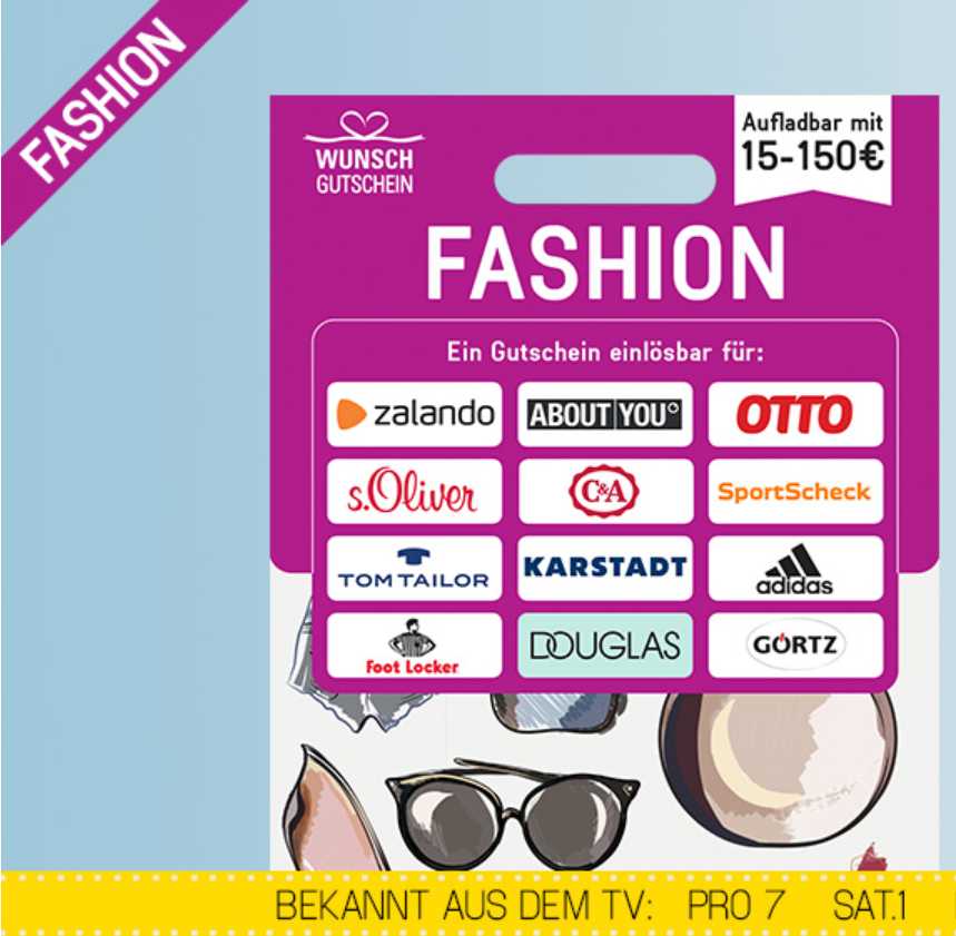 👜👠👗 15-fach Payback Punkte (=7,5% Rabatt) auf Wunschschgutschein Fashion  bei REWE