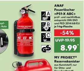 ANAF Feuerlöscher PS-X ABC 1kg Pulver mit Halterung - Kaufland 13.Oktober