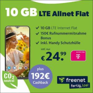 Nachhaltiges rephone mit 10GB Telekom Allnet Flat für effektiv 2,86€ mtl.