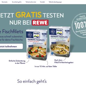 🐟 Gratis testen - Frosta Marinierte Fischfilets bei REWE
