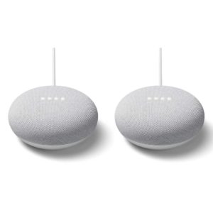 2x Google Nest Mini (2. Gen) - Smarter Lautsprecher mit Sprachsteuerung  für 29,95€ (statt 60€)