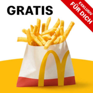 Gratis Pommes bei McDonald's (nur in der App)