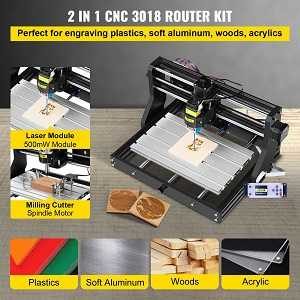 VEVOR CNC 3018 Pro Graviermaschine mit 500 mW Lasergravierer für nur 104,99€ (statt 179€)