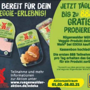 Gratis testen - Rügenwalder Mühle Veggie-Produkt bei Edeka/Netto MD vom 06.04.-10.04.21