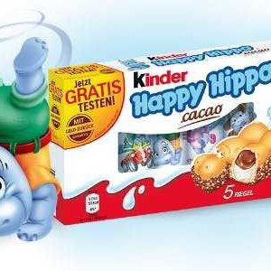 kinder Happy Hippo cacao gratis testen