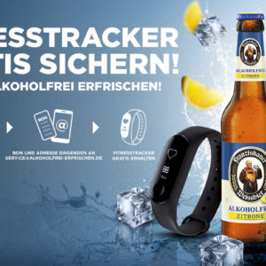 Gratis NABLAB Fitnesstracker beim Kauf von 2 Sixpacks Becks/Franziskaner alkoholfrei und/oder Biermisch