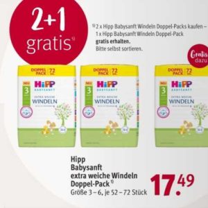 Rossmann: 2&#043;1 Babysanft Windeln Doppelpack (27.02. - 10.03.2023 / nur online)