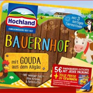 Gratis 5€ Ravensburger Gutschein bei Kauf von Hochland Sandwich Scheiben