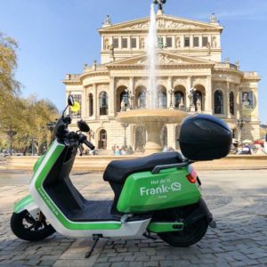 Frank-e Scooter Sharing Frankfurt &#043; 15 Freiminuten