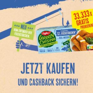Gratis testen - Iglo Green Cuisine 12 Vegane Fischstäbchen