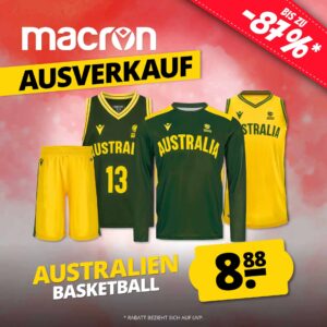 Macron Australien Basketball Ausverkauf - jedes Teil 8,88€